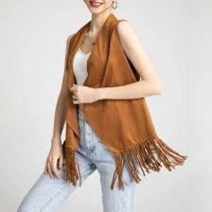 Kristen Nicole Fringe Vest. Large